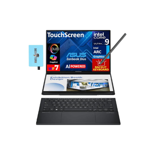ASUS Zenbook Duo UX840, Intel Core Ultra 9 285H, 32GB DDR5 RAM (Not Upgradable), 2TB PCIe NVMe 4.0 M.2 SSD