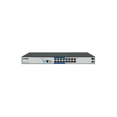 D-Link DGS-F1210-18PS 16-port Gigabit Long Range 250m PoE+ Smart Switch with 16 PoE ports, 2 SFP ports – DGS-F1210-18PS