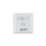 Giganet 1-port Single-Gang Shuttered Keystone Faceplate (GN-FP-01)