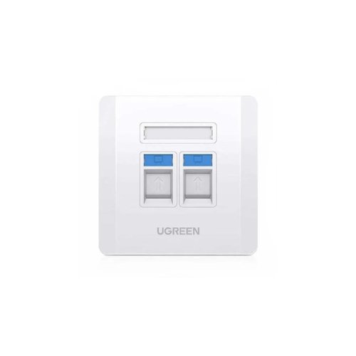 UGREEN Dual-Port Wall Plate White - NW144