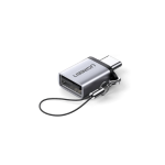 UGREEN US270 USB-C Male to USB-A 3.0 Female Adapter with Lanyard (Space Gray)