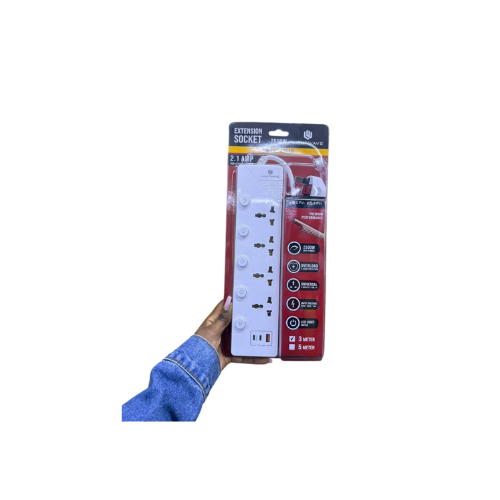 LightWave LW EXT 42C1U- 3 Metres 4 Way Power Extension With Overload protection