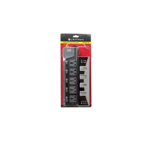 Lightwave LW EXT 755 5-Way Extension Socket with 3 Metre Cable