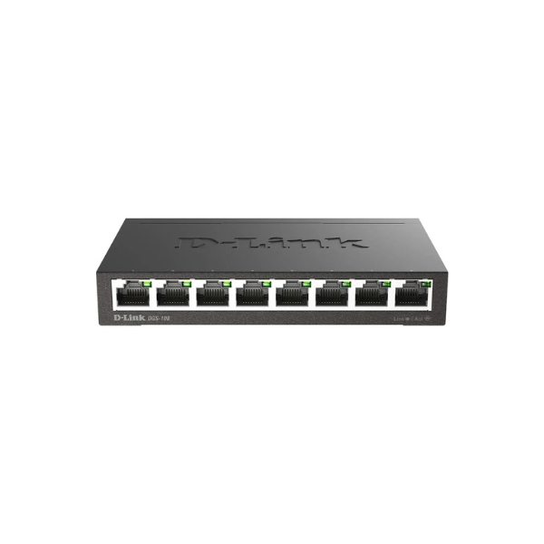 D-Link DGS-108/B 8-Port Gigabit Unmanaged Metal Desktop Switch