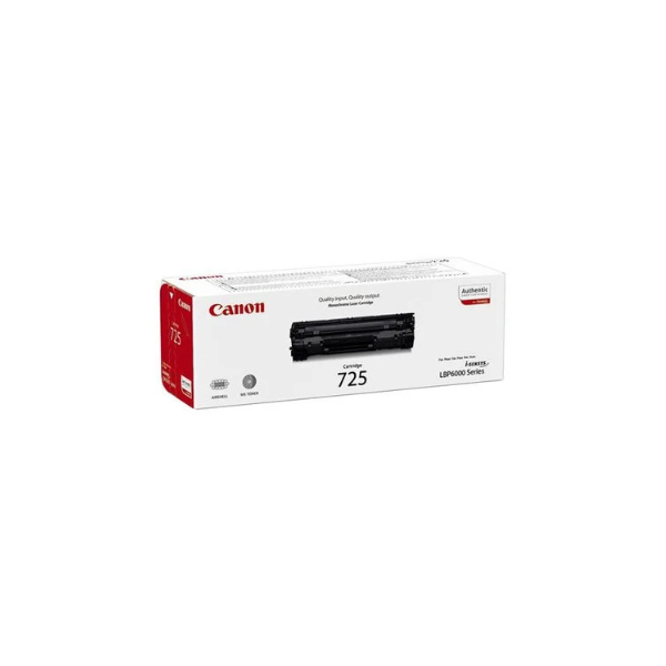 Canon 725 Black Toner Cartridge Yield 1,600 Pages